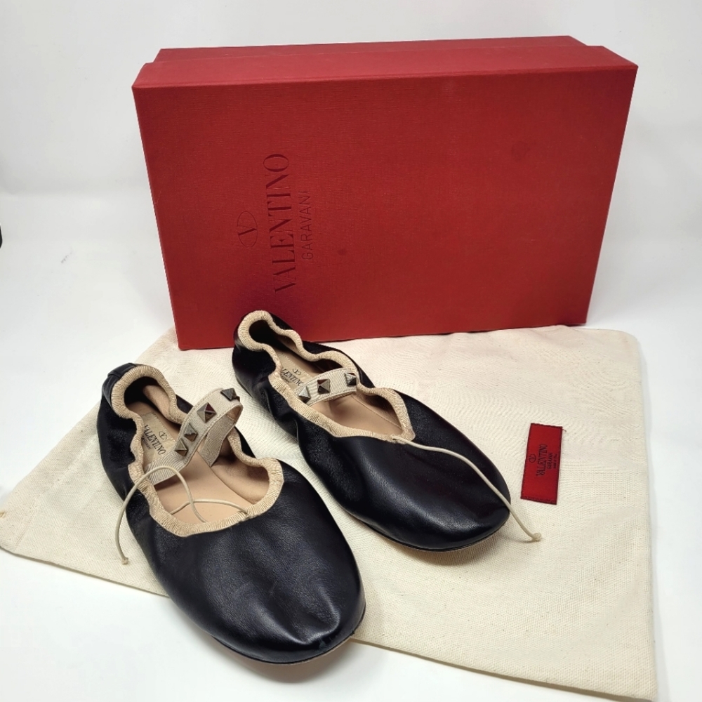Valentino Rock Studded Ballet Flats